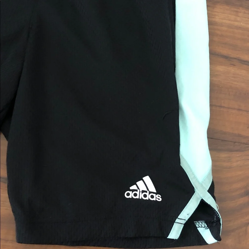 Like new adidas Set Mint Green Logo Tee with Black Shorts